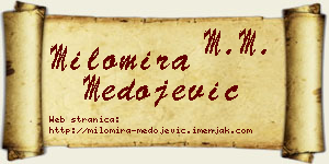 Milomira Medojević vizit kartica